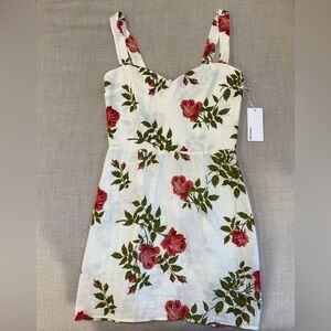 Reformation Miso Linen Mini Dress in Jolie